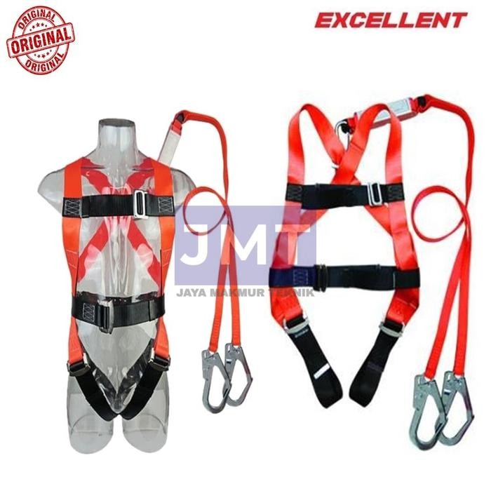 Unik Full Body Harness Double Hook Besar Dengan Shock Absorber Terlariss 