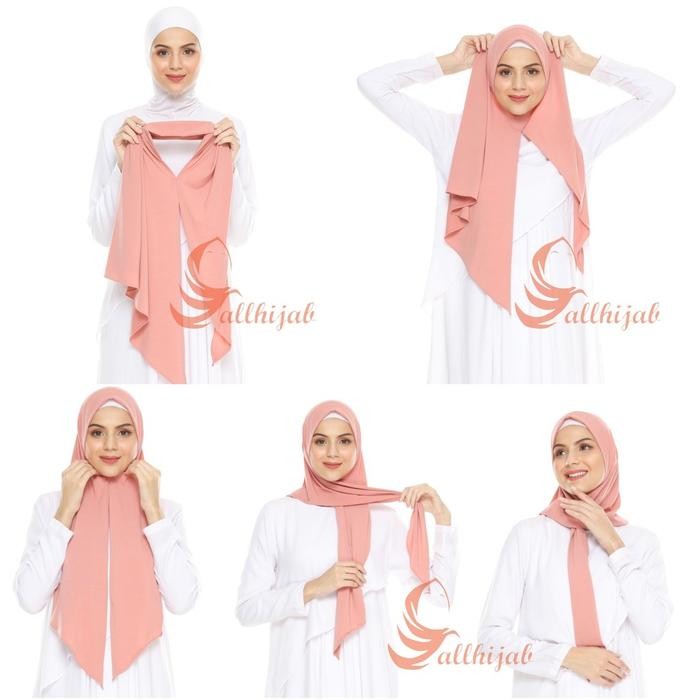 Sedia Hijab instan Malika Bergo Malay segita instan