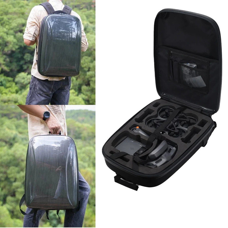 aidaaaa Backpack Crust Hard Waterproof Bag FPV Glasses 2 3 Goggles Remote Control Battery Portable C