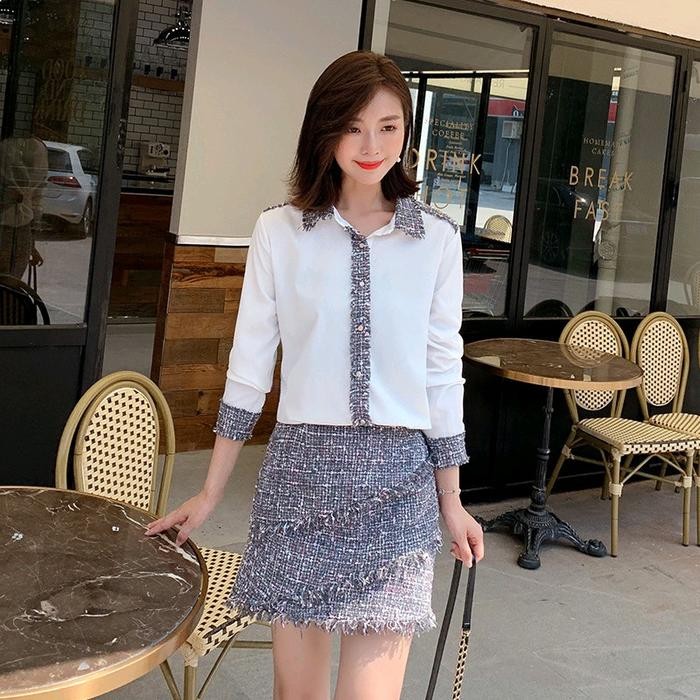 Susana Mall Dress Pendek Casual Wanita Kantoran Korea M298