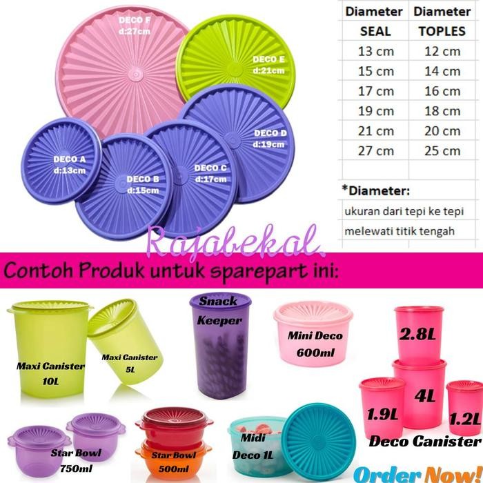 (READY JKT) PROMO Tupperware Tutup Toples Seal Deco Canister