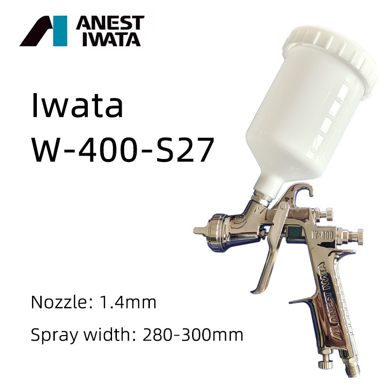 IMPORT Original Authentic Japanese ANEST IWATA Spray Gun W400 Upper Tank Pot S27 Paint Spray Gun 1.4