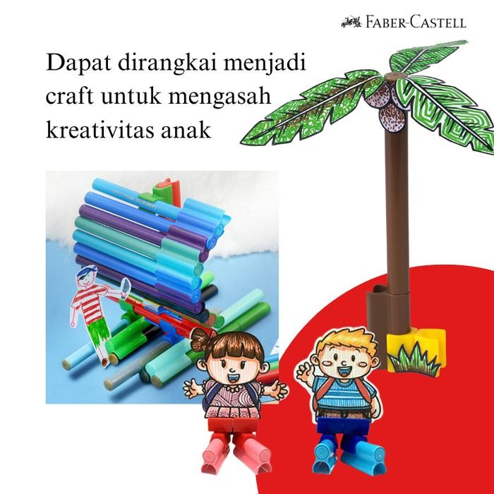 omar- Faber-Castell Spidol Warna Anak Kreatif Connector Pen Spidol Warna Edisi Hand Bag Gift