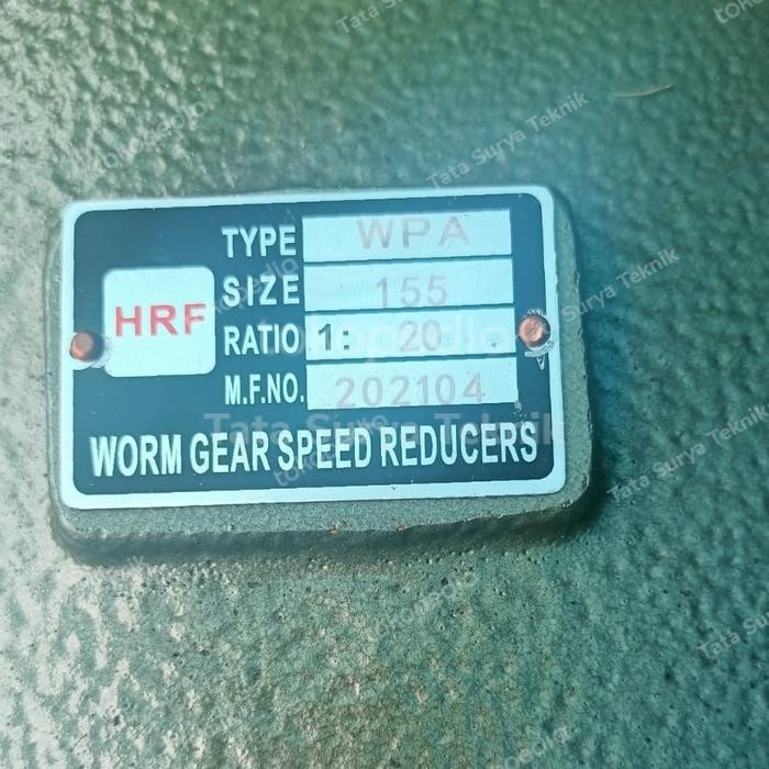 Spesial Gearbox Reducer Wpa Tipe 155 Hrf Terlariss 