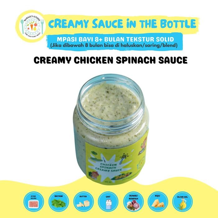 vx3x- Creamy Chicken Spinach Sauce For (Catering Makanan Bayi Mpasi Frozen)