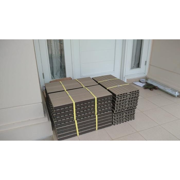 Sale Hpc Wpc Tile Sistem Klik Lantai Kayu Praktis Parquet Tanpa Tukang