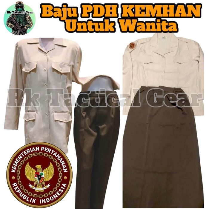 ORIGINAL Setelan Baju Seragam PDH PNS KEMHAN WANITA KREM / BAJU PDH CPNS/P3K KEMHAN CEWEK PPPK READY
