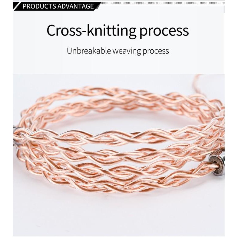 9rpp- Xinhs Single Crystal Copper With Mic / No Mic Earphone Iem Upgrade Cable Kabel Iem