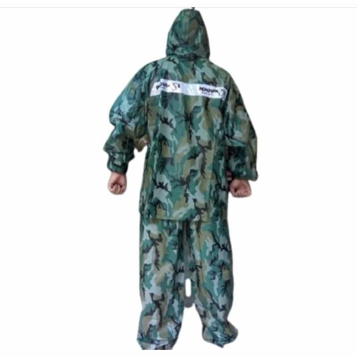 SIAPKIRIM Jas Hujan Penguin Doreng xxl/jas hujan jaket celana READY STOCK