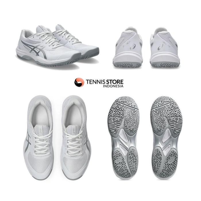Sepatu Tenis Wanita Asics GAME FF WOMEN / White Pure Silver / Tenis Shoes Promo