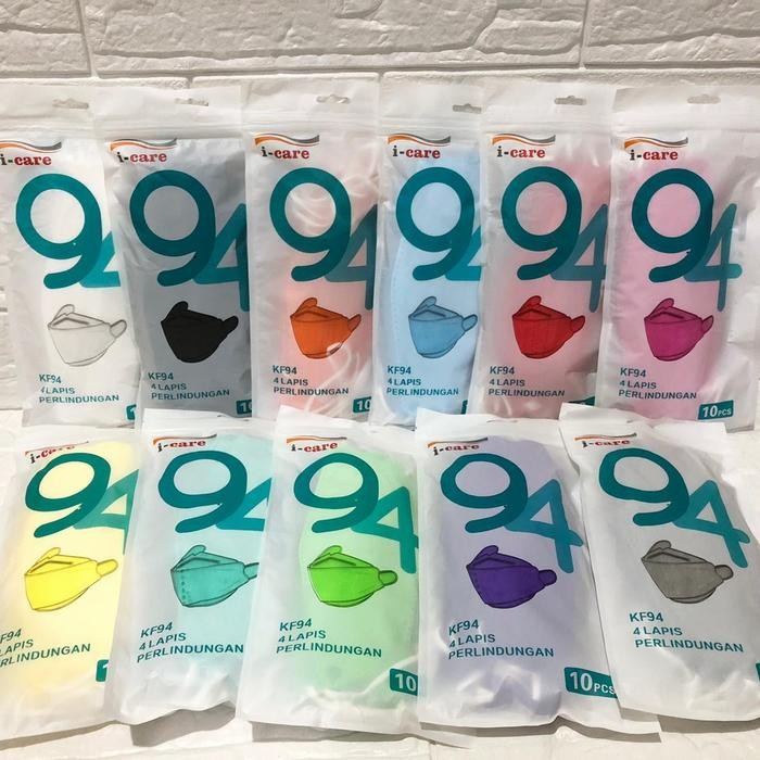 KJB Masker KN95 Model KF94 Evo Warna Warni l Care isi 10