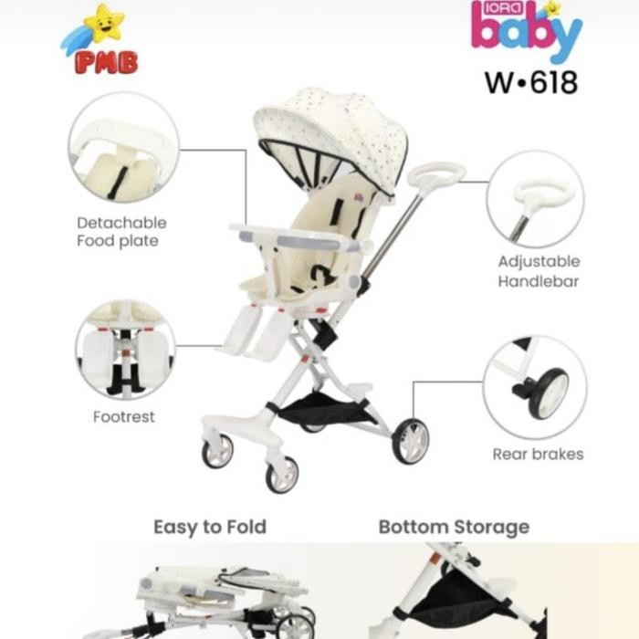 TERLARIS MAGIC STROLLER LIPAT BAYI / ANAK IORA BA W-618 READY STOCK