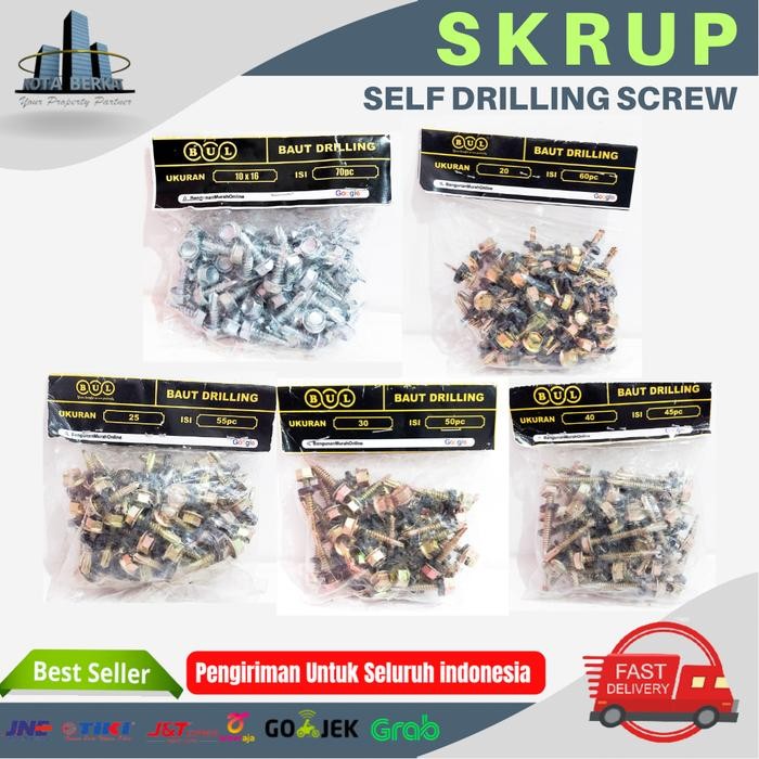 Baut Drilling / Baut Baja Ringan / Sekrup Baja Ringan / Skrup Baja Ringan / Self Drilling Screw