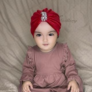 HOT PROMO Turban Anak Bayi Perempuan Zara dfGallery Permata Bludru Cantik