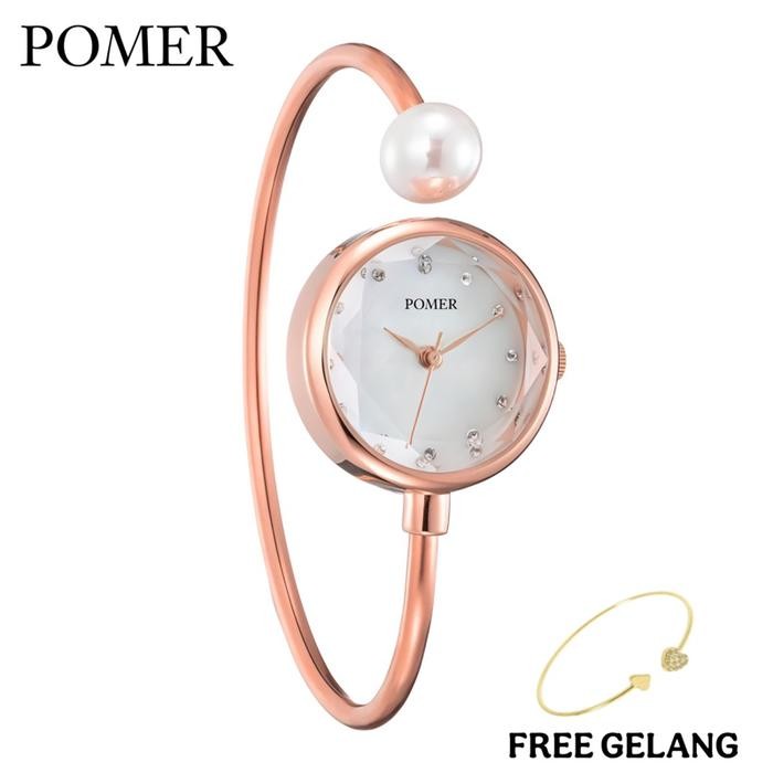 Jam Tangan Wanita Watch Fashion Jam Tangan Model Gelang Aneka warna kuning Titanium Gray Silver