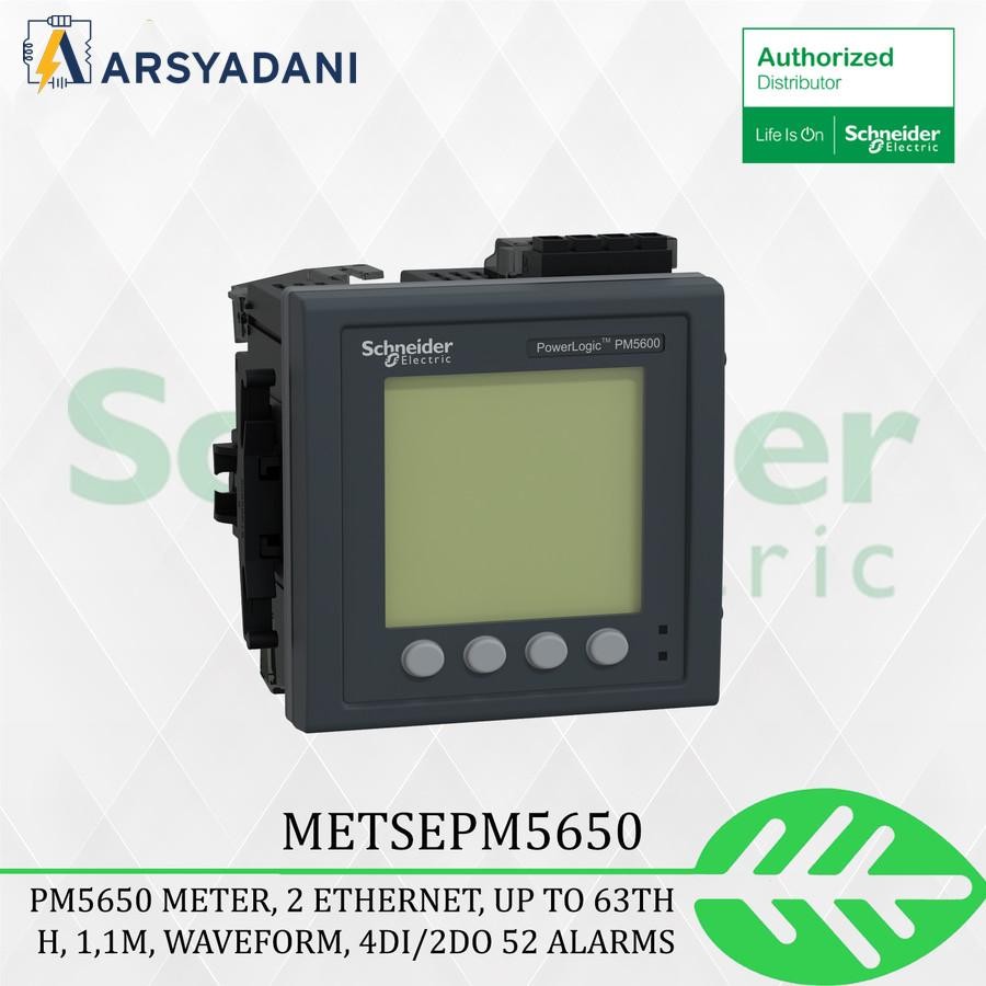 SCHNEIDER - METSEPM5650 -  PowerLogic PM5000 , PM5650 Meter, 2 ethernet power  20  amper power  smps