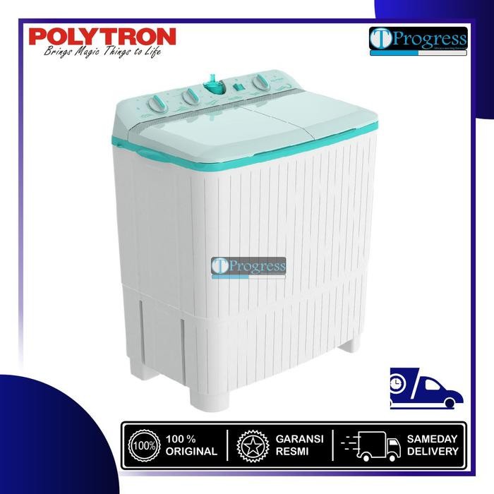 MESIN CUCI 2 TABUNG POLYTRON PWM-7076 / PWM7076