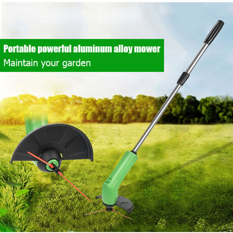 Portable Electric Lawn Mower, Wireless Lawn Mower, Handheld Lawn Mower, Long-Handled Gardening