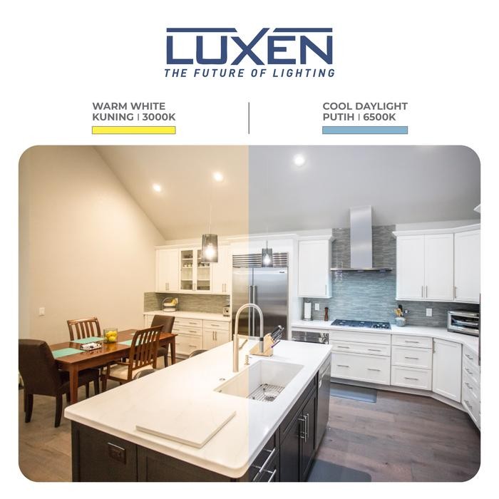 33i3- Luxen Lampu Led Sensor 9 Watt Cahaya Putih Dan Kuning