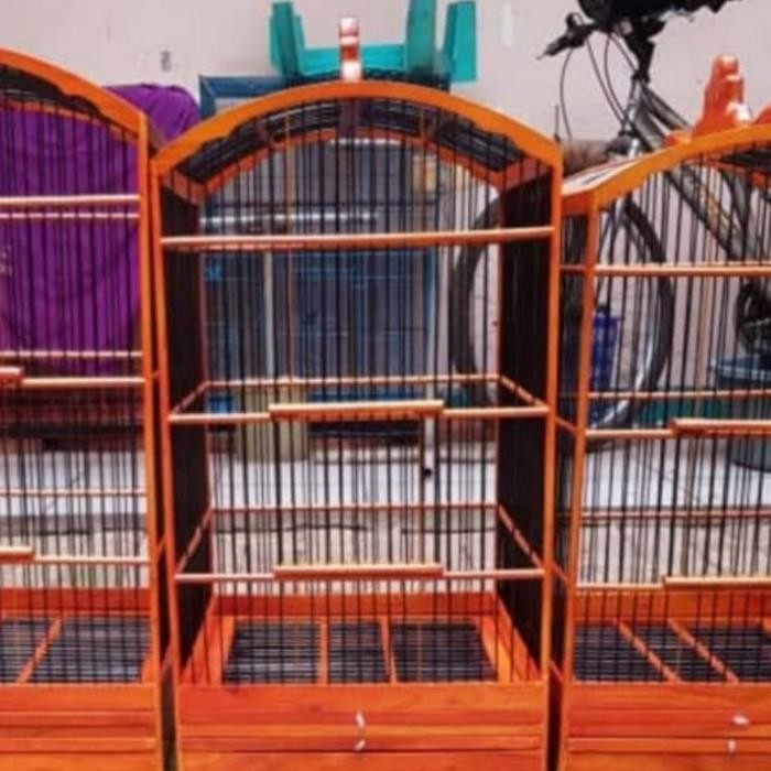 ASLI sangkar burung no 2 kayu jati READY STOCK