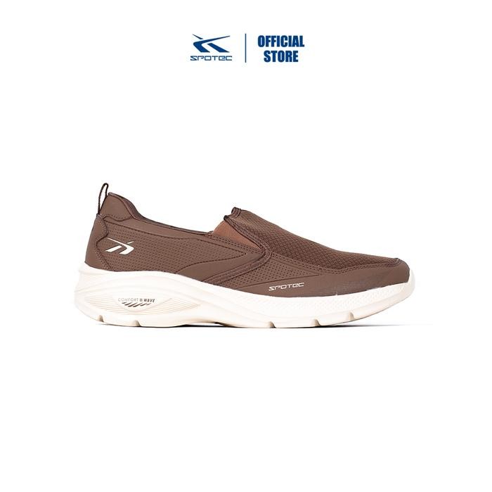 Brodo Sports - Walking Onyx Slip On Pria Wanita - Coklat Putih Tulang
