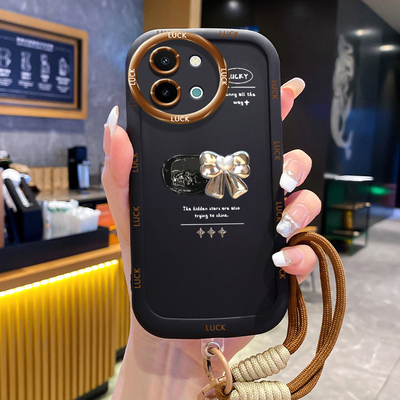 Casing Hp untuk VIVO Y38 5G Y58 5G Case Casing HP Softcase silikon hitam yang dipersonalisasi dengan