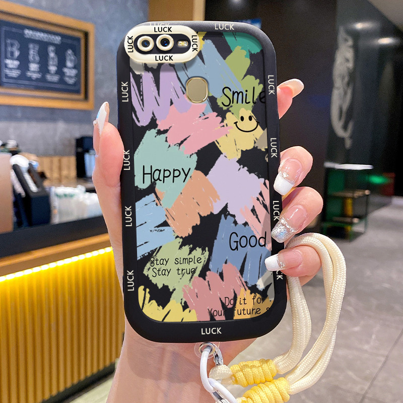 Casing Hp untuk OPPO A7 A5s A12 A12s A11K Case Casing HP Softcase silikon hitam yang dipersonalisasi