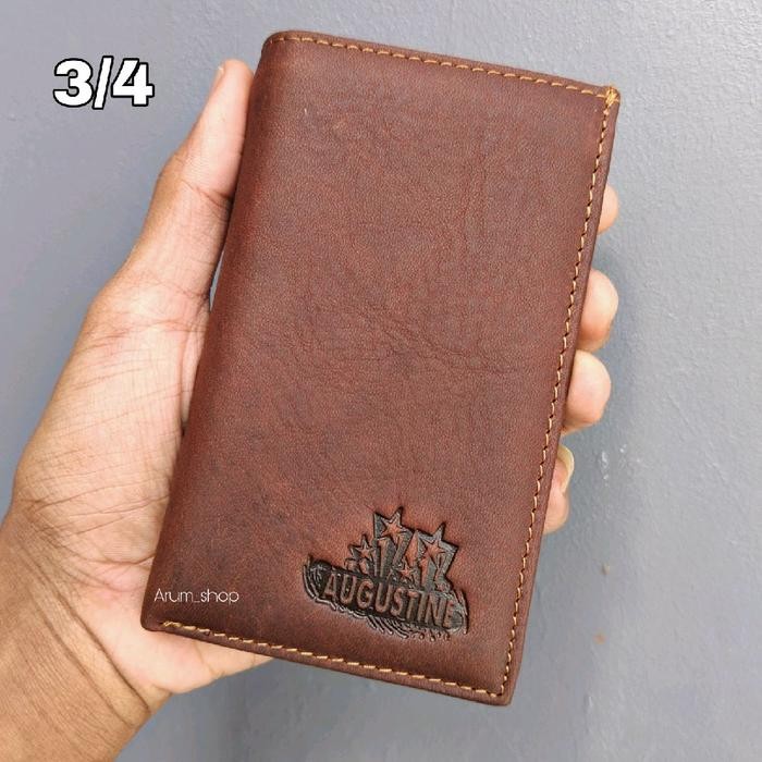 Dompet pria kulit sapi asli dompet kulit terbaik murni 100% original Augustine