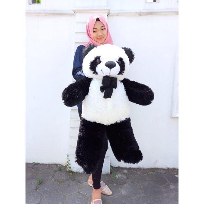 Boneka Beruang Panda Jumbo Besar 1.2 Meter Label SNI