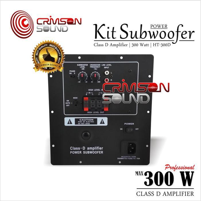 POWER KIT SUBWOOFER AKTIF 300 Watt Cl D HT-300D Amplifier Pc