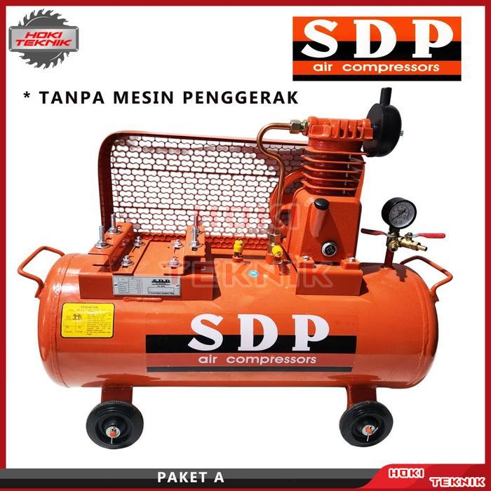 Paket Mesin Kompresor SDP 1/4 HP & Penggerak Bensin - A, Standar Dus