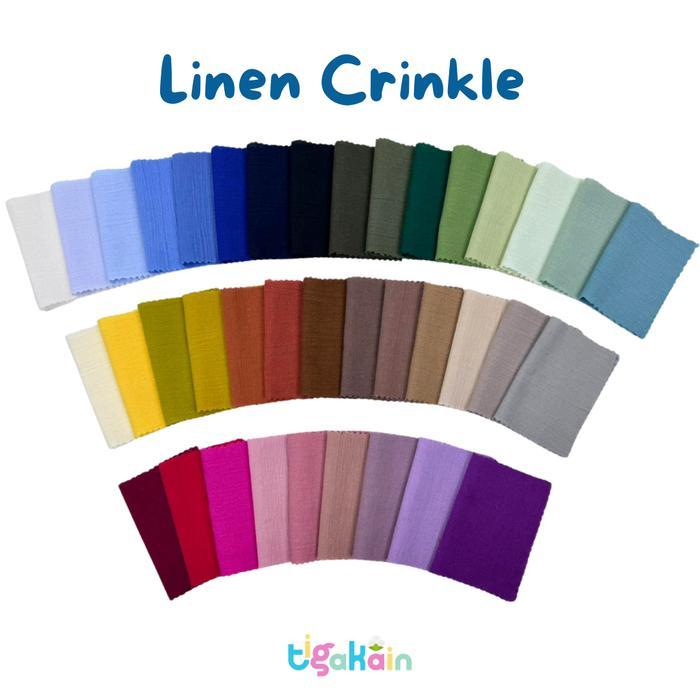 BERKUALITAS 1 Meter Kain Linen Crinkle / Linen Crincle