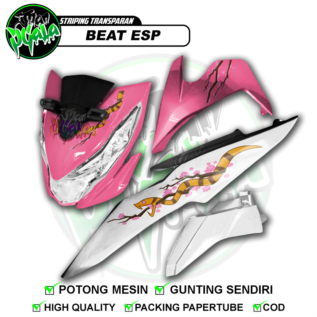 STRIPING TRANSPARAN HONDA BEAT ESP ULAR LIVERY MOSTWANTED