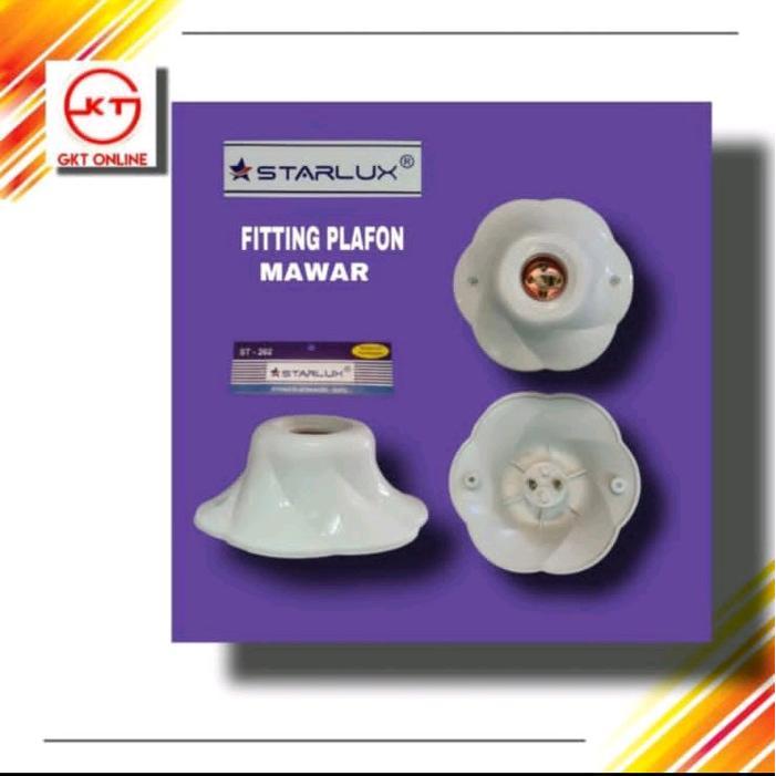 Fitting Lampu Plafon E27 / Dudukan Lampu E27 / Fitting Plafon Starlux