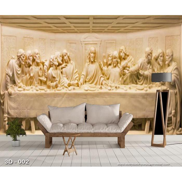 Promo Wallpaper Dinding Custom 3D Kristen Lukisan Tuhan Yesus Gambar Maria