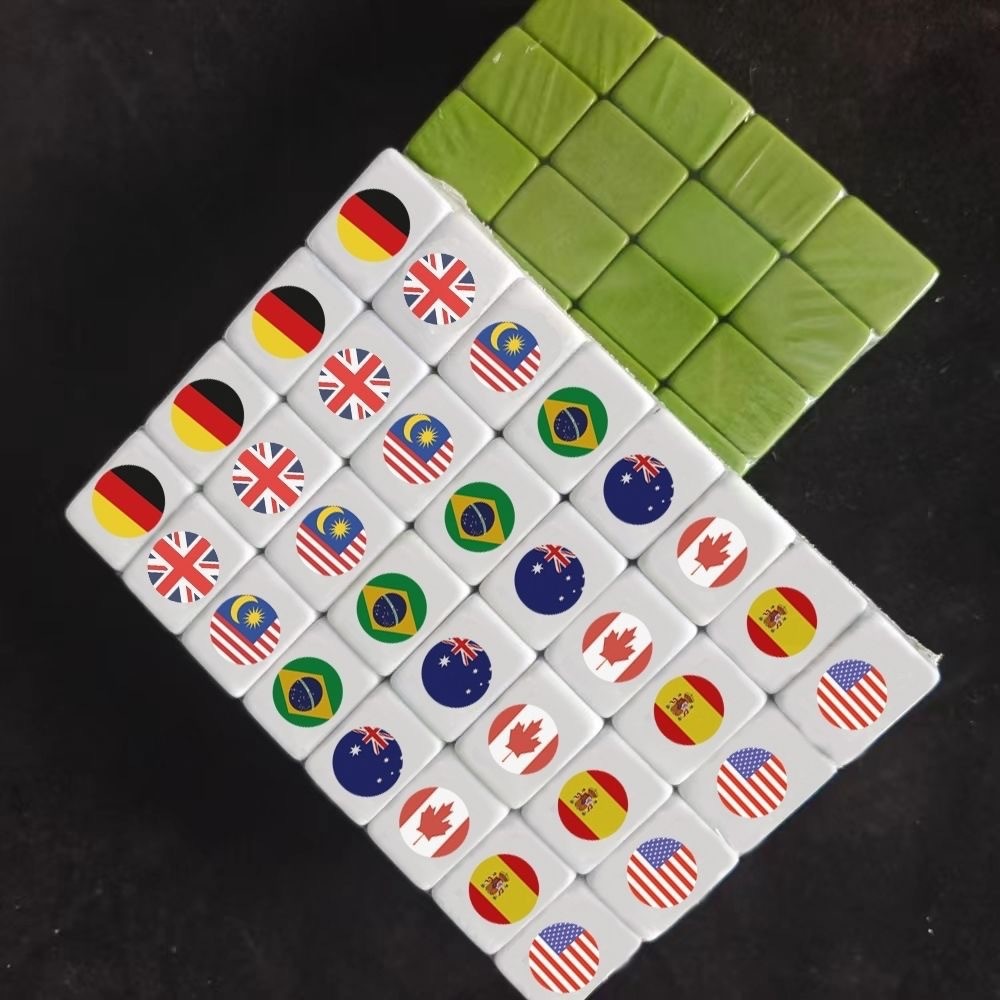 64 Seaside escape Mahjong Blocks Tiktok 64 Pcs Mahjong Seaside Escape Tile Game Pattern of Flag Ball