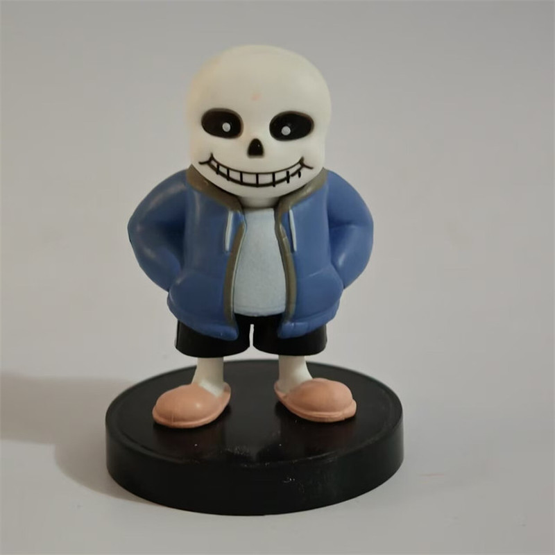7cm Undertale GK Sans Flowey Frisk Human Figures Replaceable Face Sunflower Pixel Game Vinyl