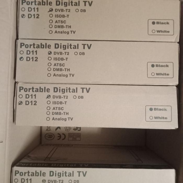 New Series Portable Tv Digital Monitor Tv 12 Inch, Sudah Include Stb, Dvb-T2 D12
