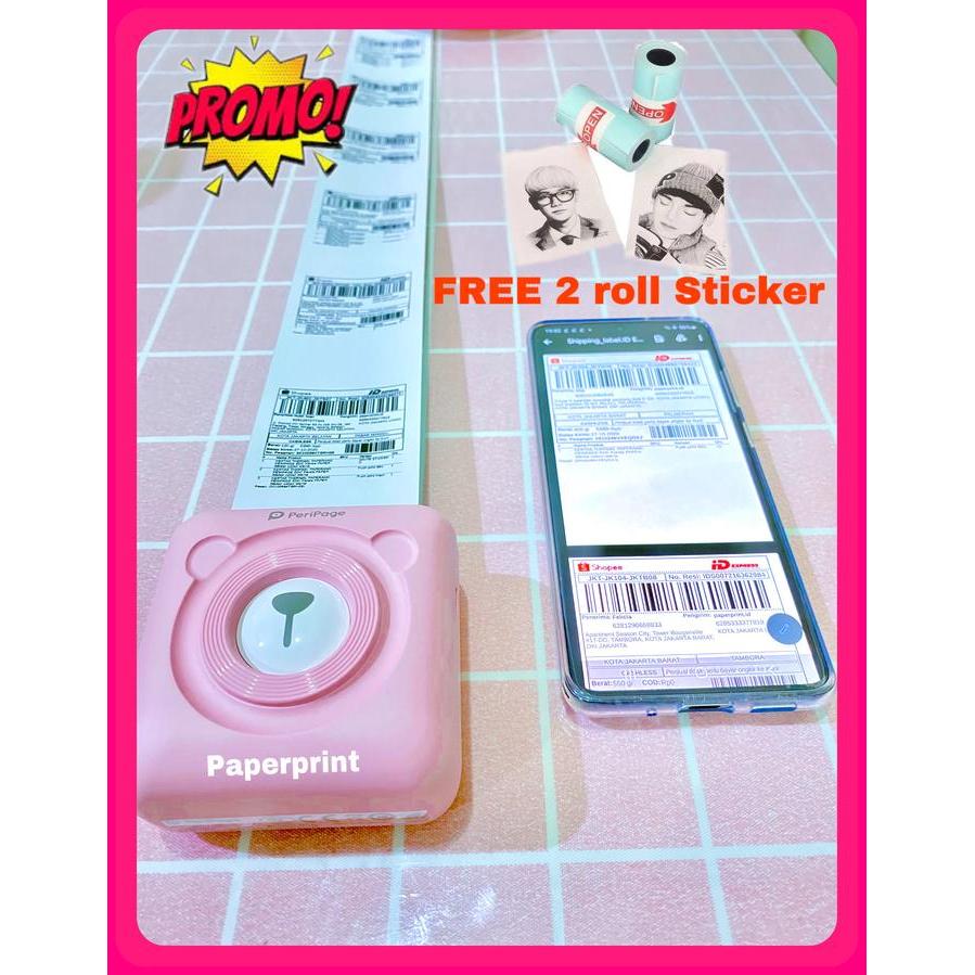 PERIPAGE A6 203 304 dpi 57x30 mini printer bluetooth dupe paperang