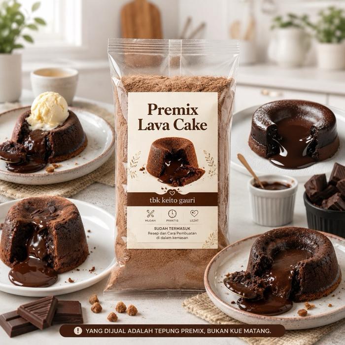 Premix Lava Cake 500 Gram Tepung Instant Molten Chocolate