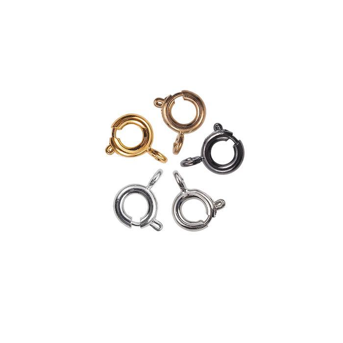 [6mm -20pcs]Kait Cincin Spring Lapis Logam - Ring Sambung untuk Kalung, Liontin, Anting DIY
