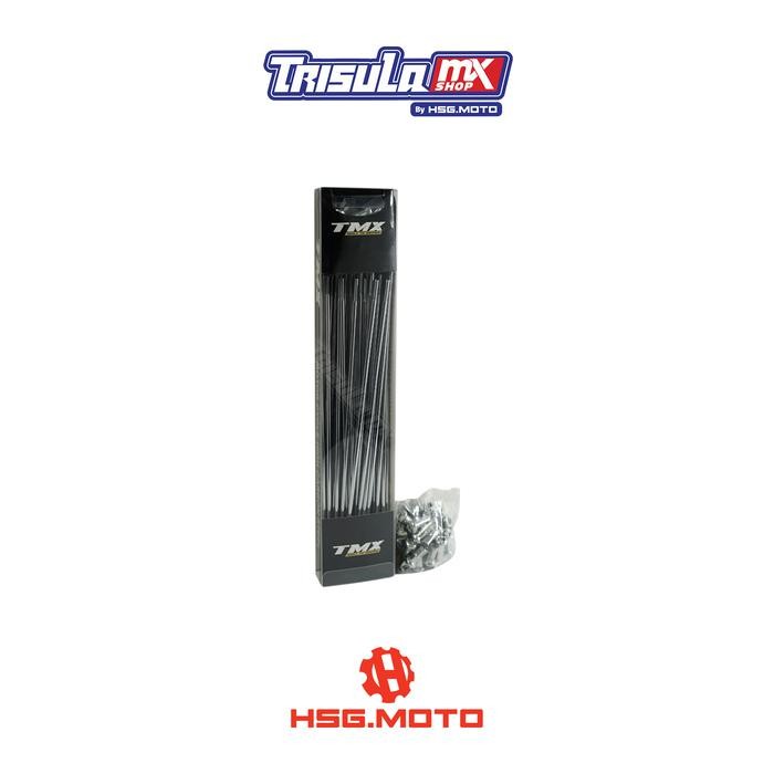 JARI JARI DEPAN VELG TMX STAINLESS STEEL SPOKES NIPPLE - R21 9 X 235