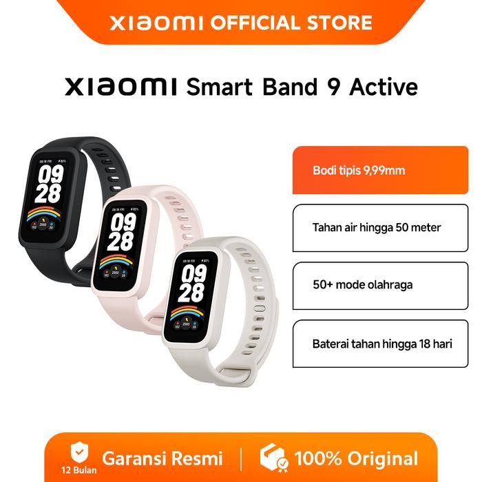 

Promo Xiaomi Smart Band 9 Active Bodi 9,99 Mm Tahan Air Hingga 50 Meter 50+ Mode Olahraga Baterai