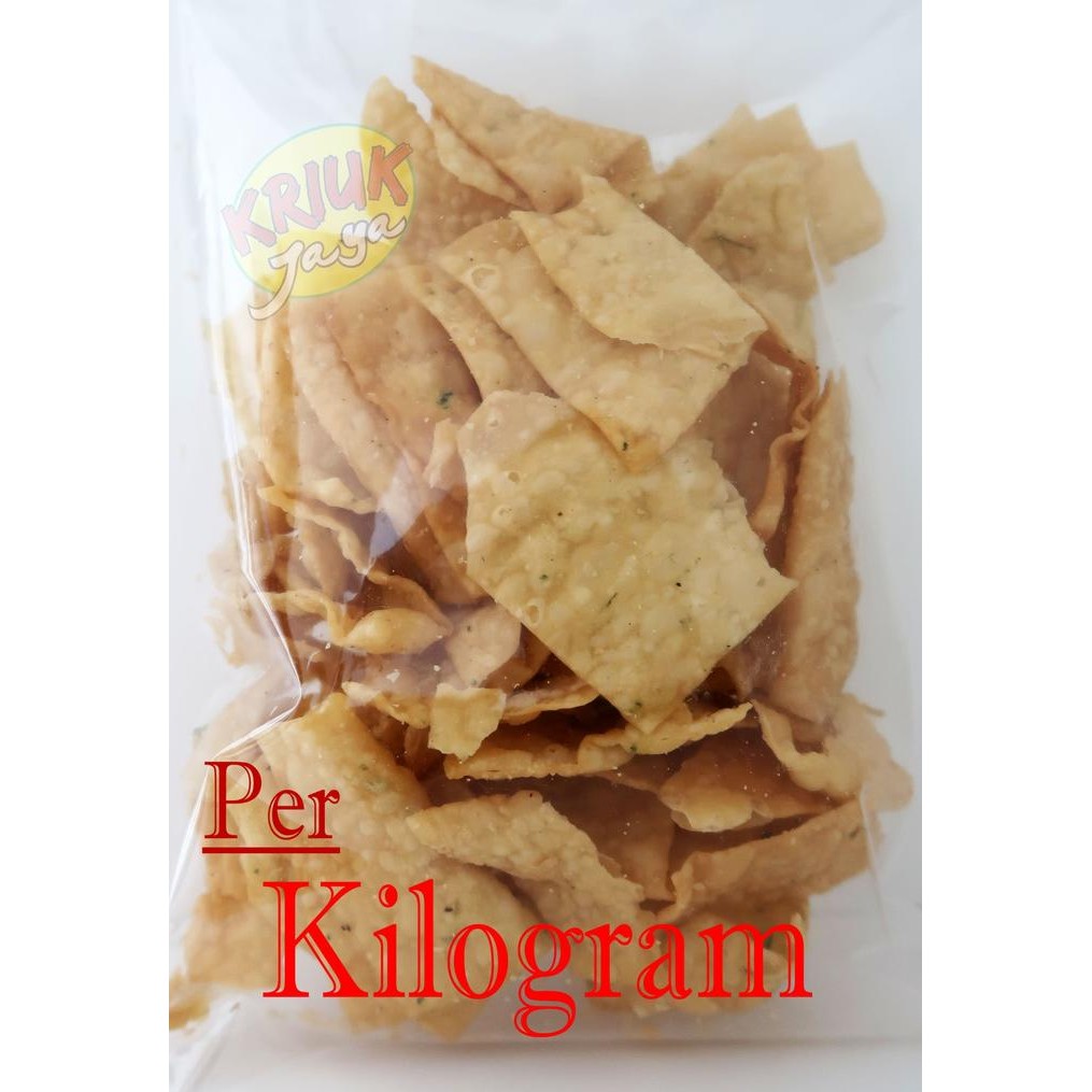 

KERIPIK KULIT PANGSIT RASA BAWANG (KILOAN /CURAH )