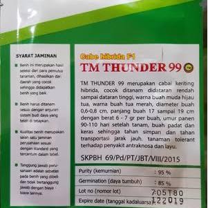Jlterang Benih Cabe Keriting Tm Thunder 99