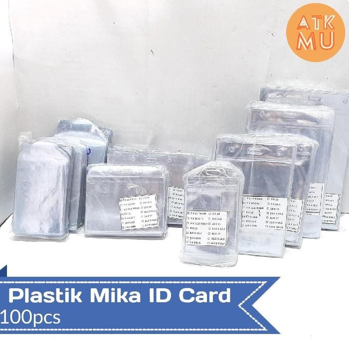 

Plastik Mika Name Tag ID Card 100pcs