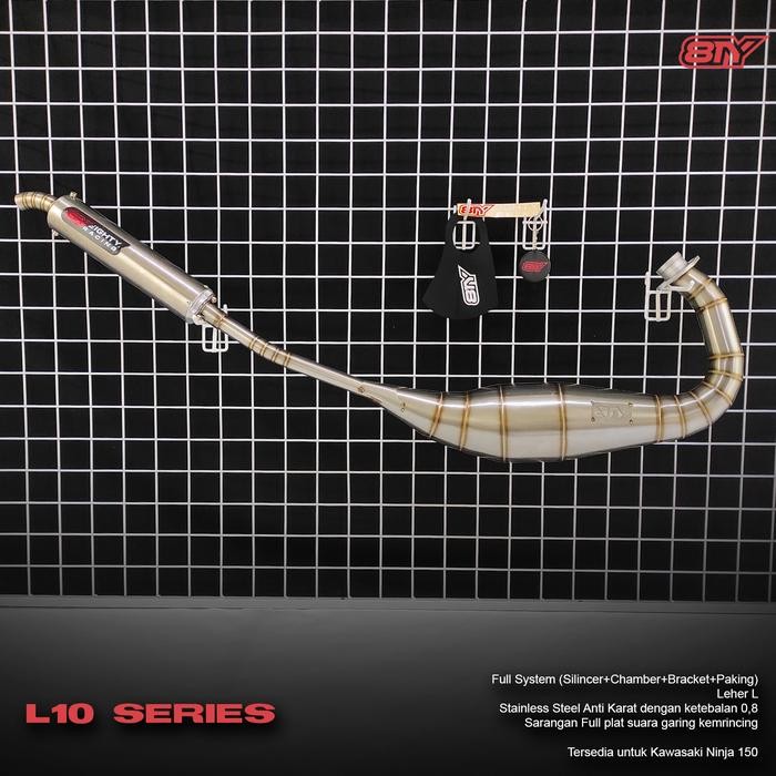 SIAPKIRIM Knalpot Ninja RR R 150 stainless steel leher L 8TY Eighty READY STOCK