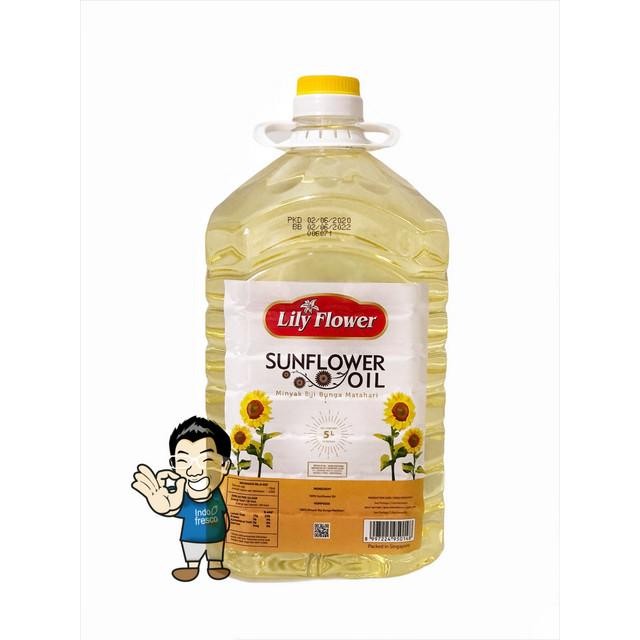 

ORIGINAL Lily Flower Sunflower Oil- Minyak Bunga Matahari 5 L READY STOCK