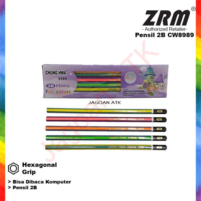 

Chung Hwa 8989 2B Pencil / Pensil 2B isi 12pcs