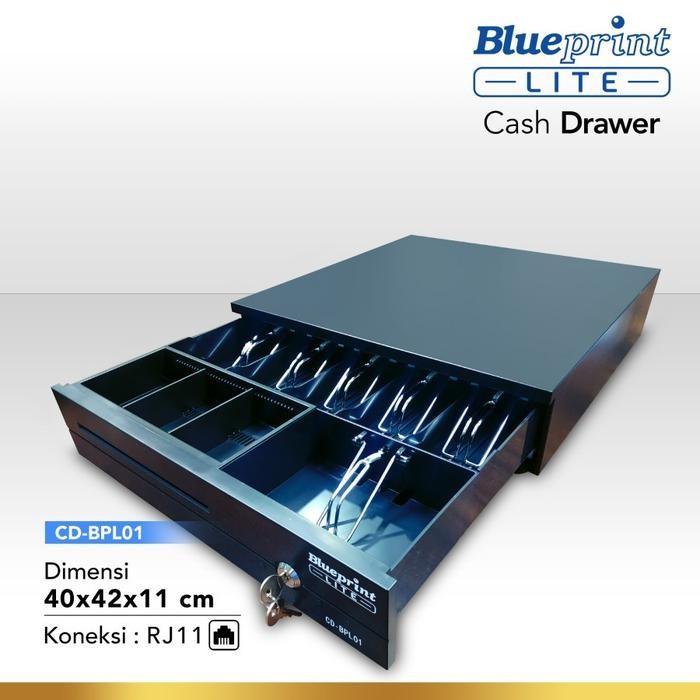

CASH DRAWER LACI KASIR BLUEPRINT BPL01 40X42X11CM RJ11